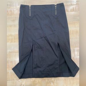 A|X Armani Exchange Black Fitted Pencil Skirt P0